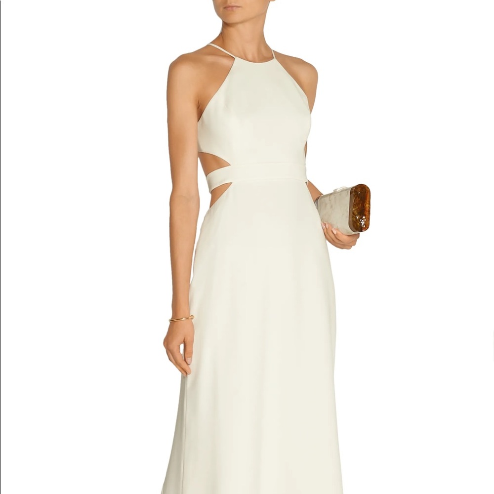 Halston Heritage Cut Out Crepe Gown